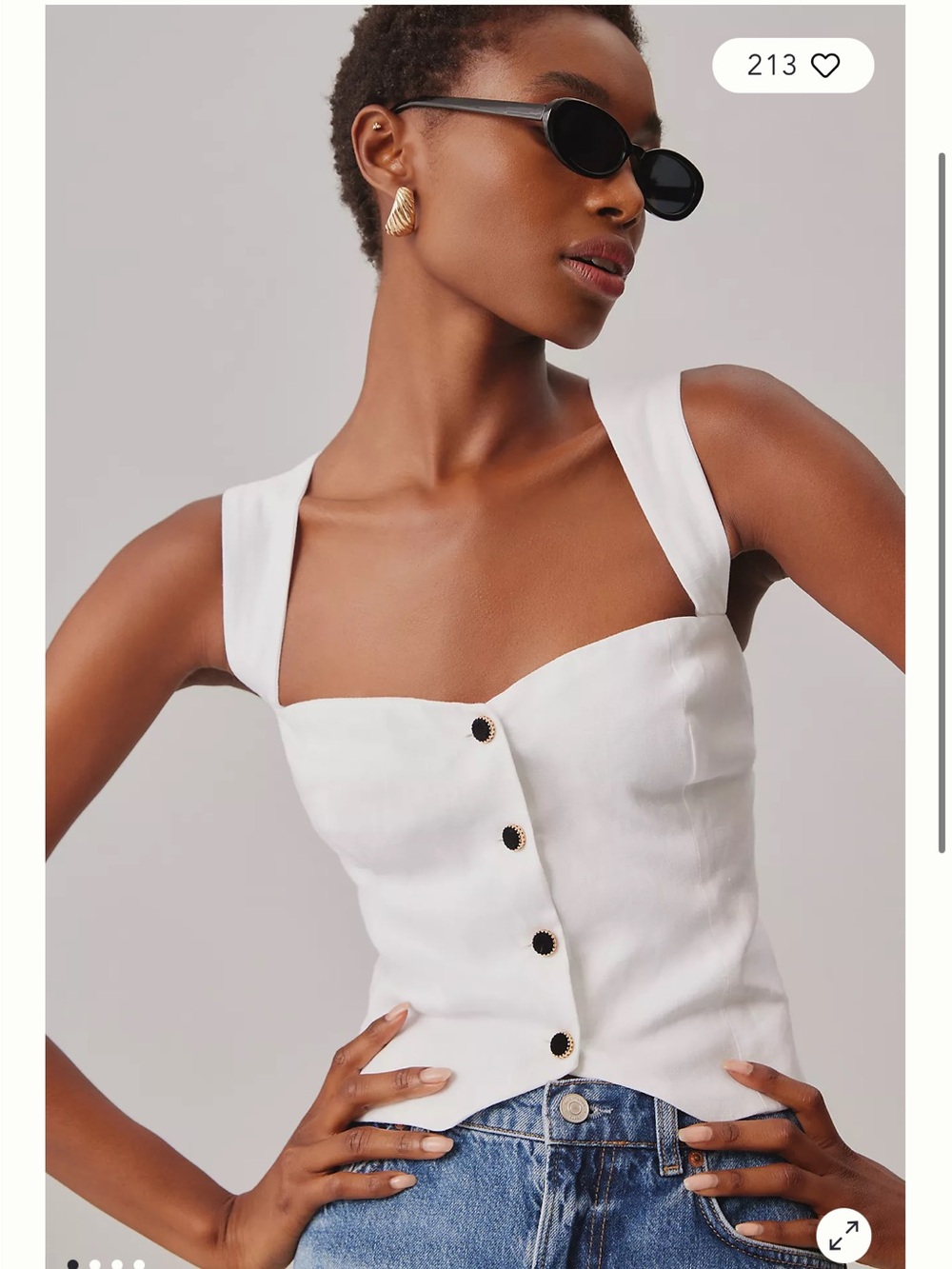 Reformation Kimberly Linen Top